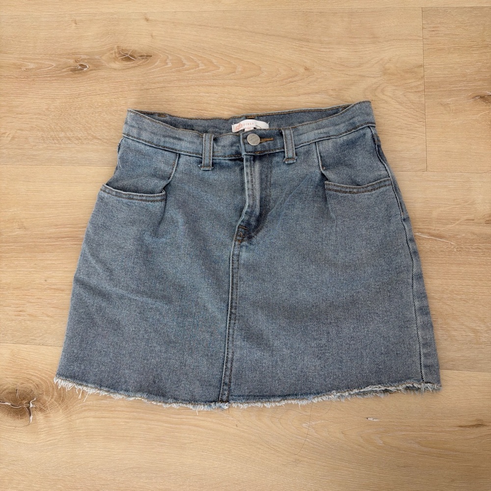 GB girls Washed Blue Denim Mini Skirt